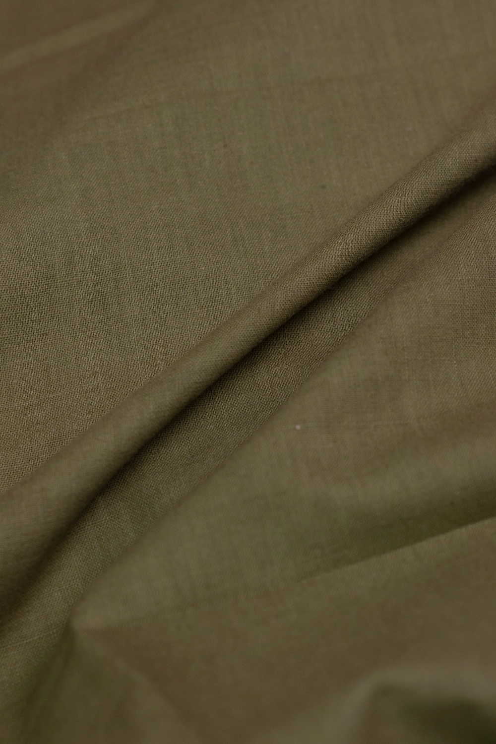 Olive Green Handspun Handwoven Cotton Fabric - Image 3