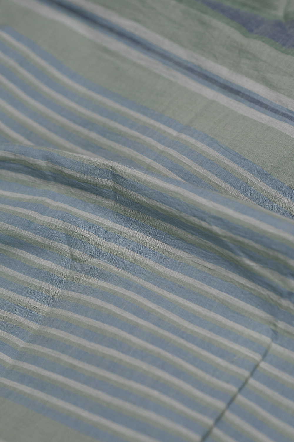 Green Handwoven Cotton Fabric - Image 3