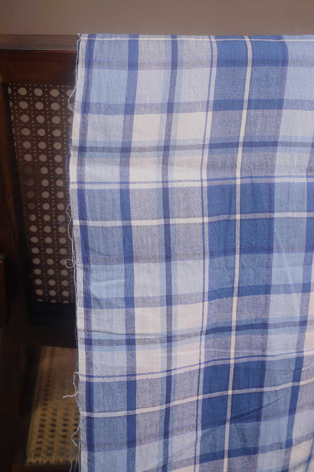 Checks on Handwoven Cotton Fabric - Image 2
