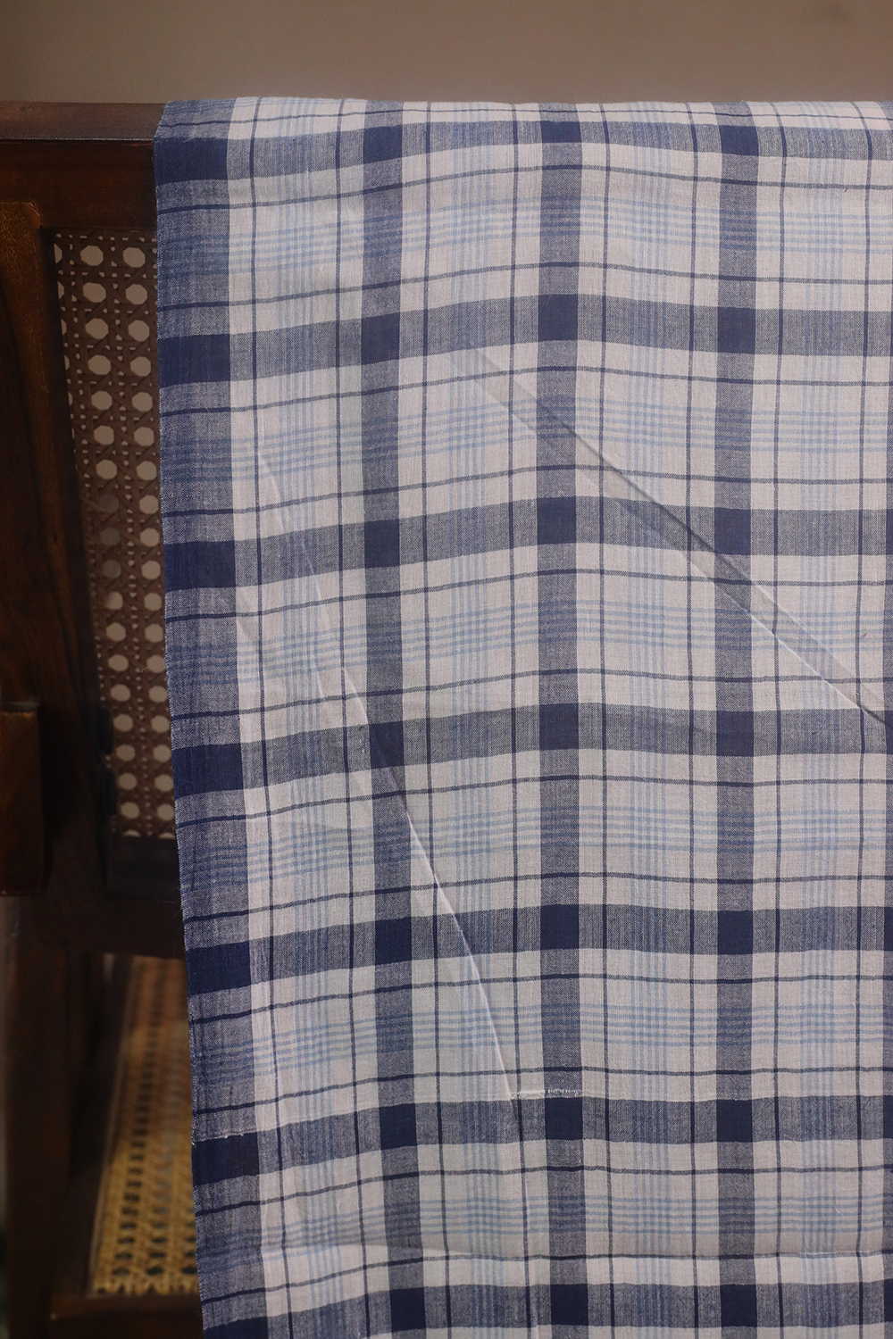 Broad Checks Handwoven Cotton Fabric