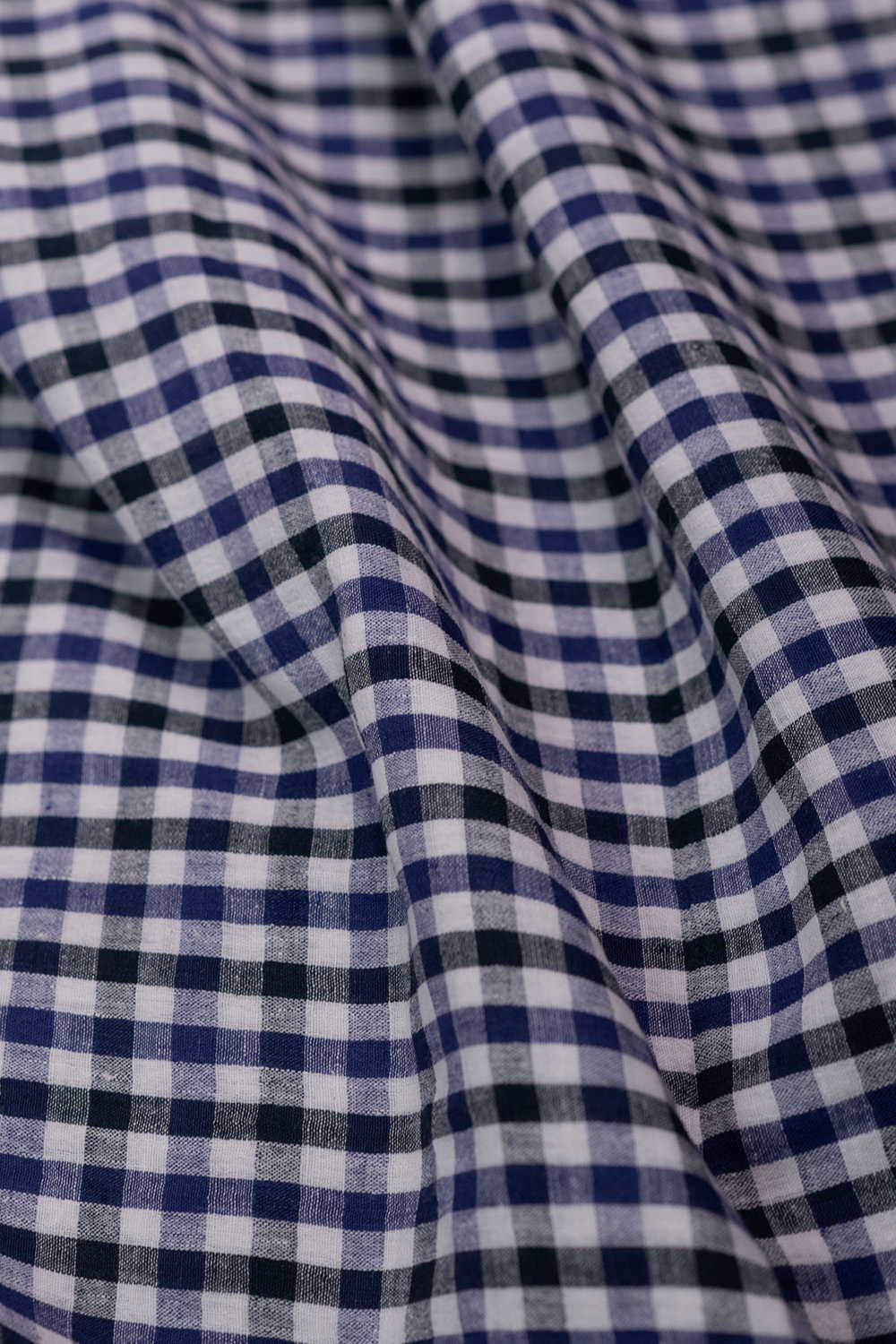 Tri-Color Checks Handwoven Cotton Fabric - Image 3