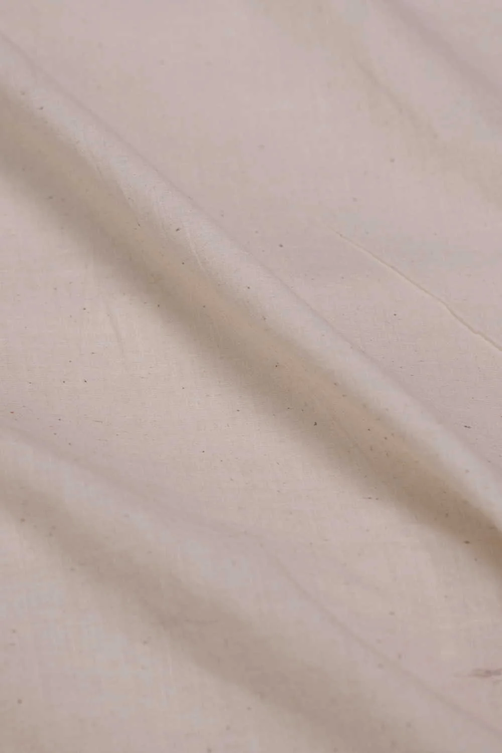 Cream Handwoven Muslin Cotton Fabric - Image 3