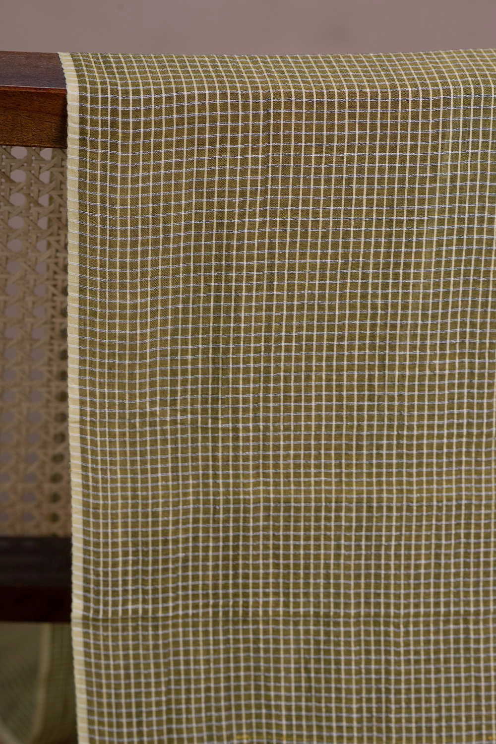 Shade of Green Handwoven Cotton Fabric