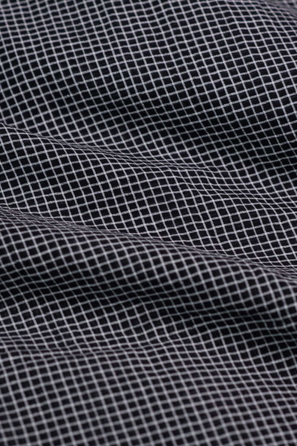 Mini Checks with Black Handwoven Cotton Fabric