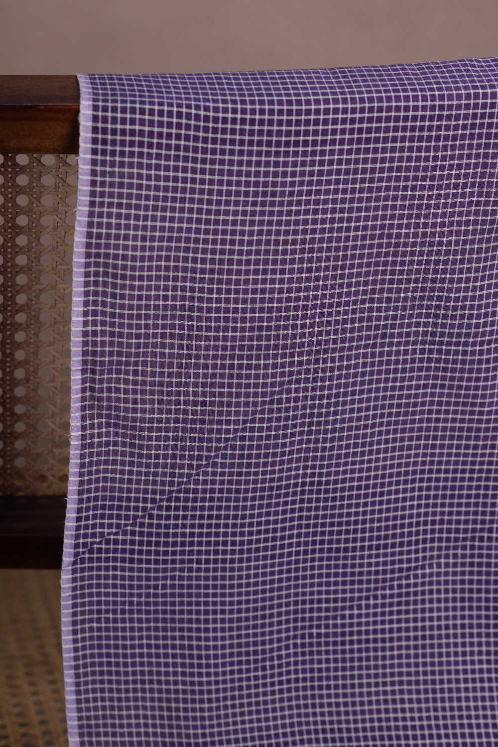 Violet Shaded Handwoven Cotton Fabric