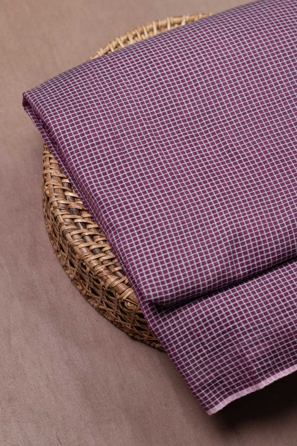 Magenta Pink Shaded Handwoven Cotton Fabric