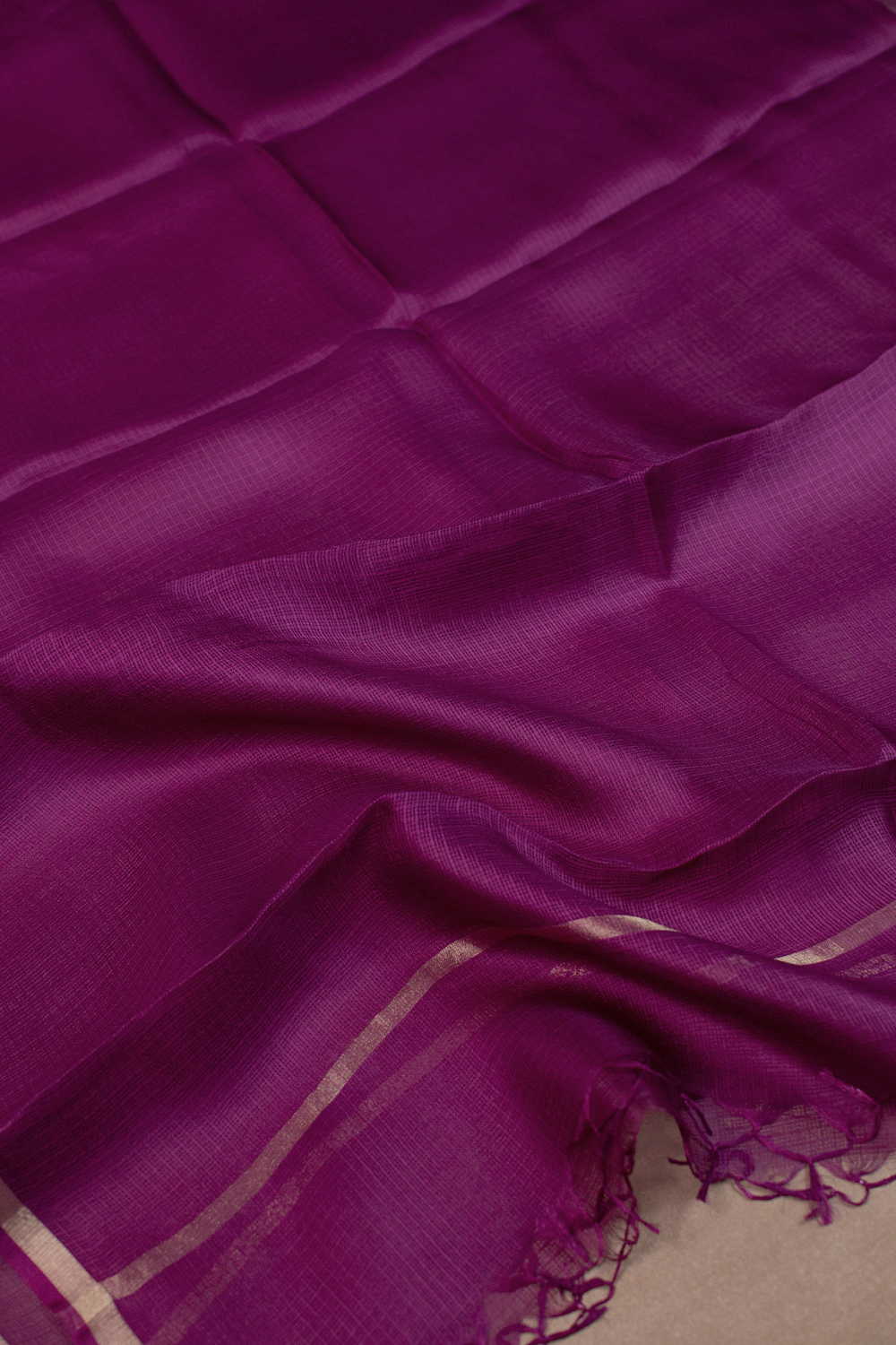 Magenta Pink Kota Silk Dupatta - Image 2