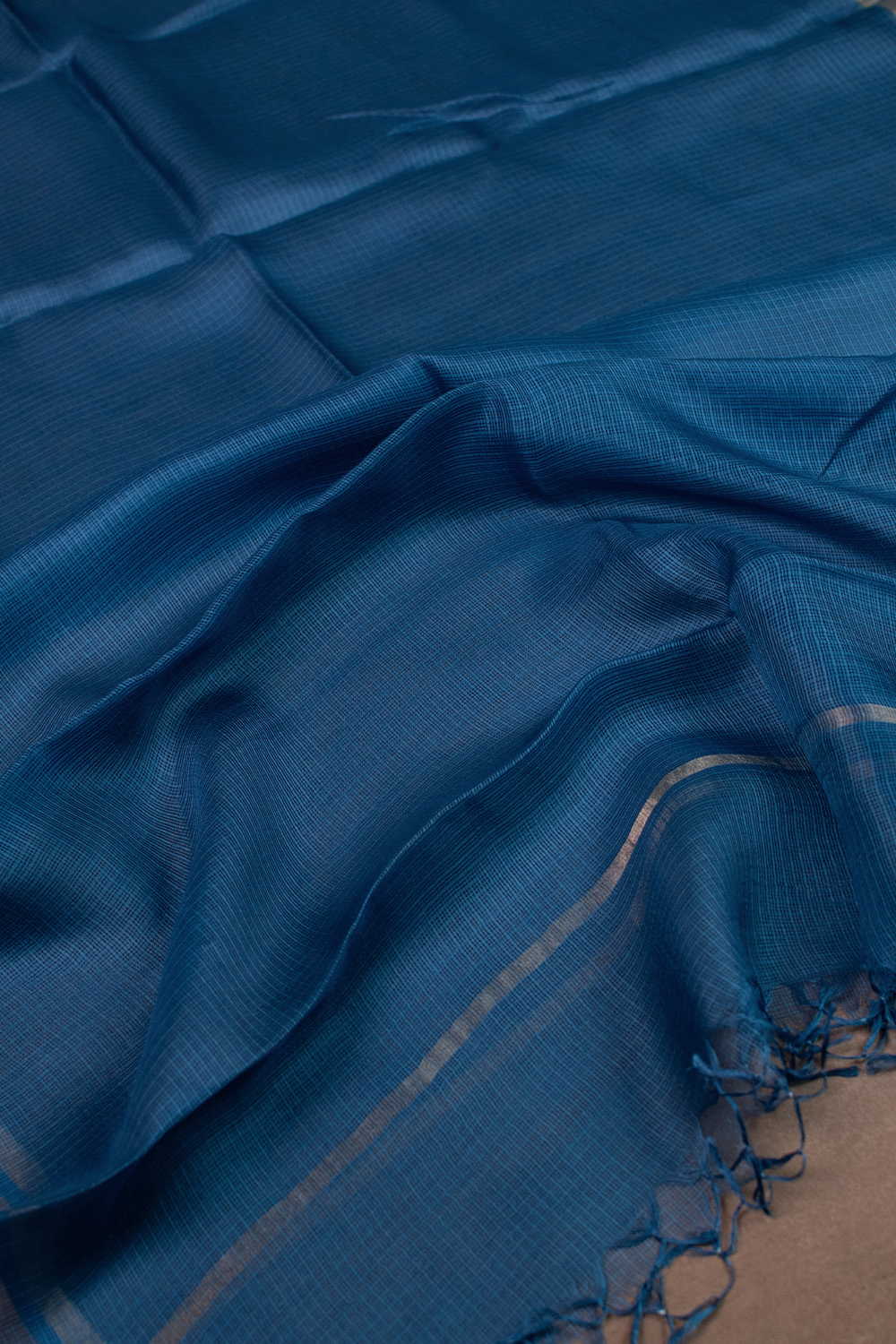 Prussian Blue Kota Silk Dupatta - Image 2