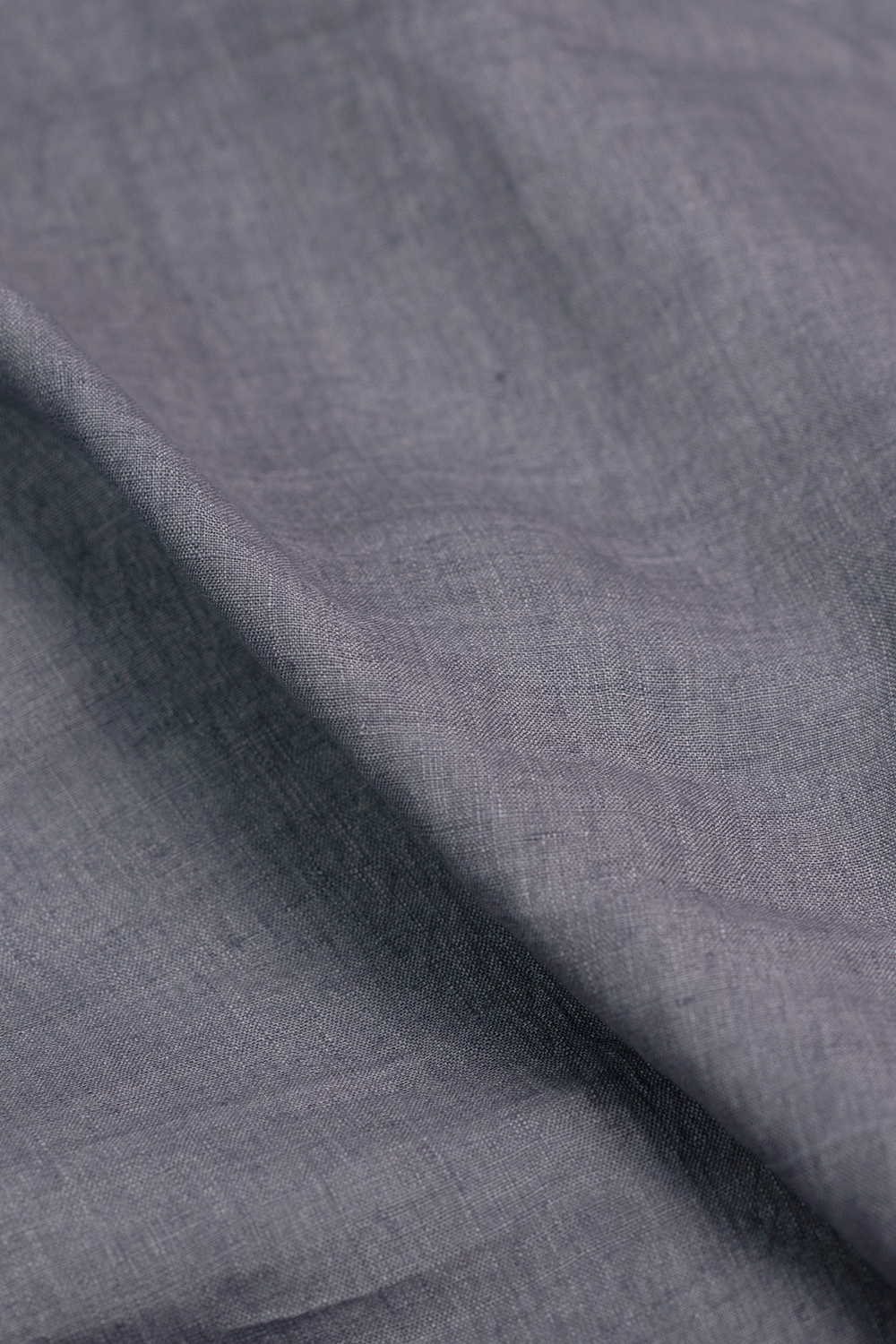 Darker Grey Handwoven Linen Fabric - Image 3