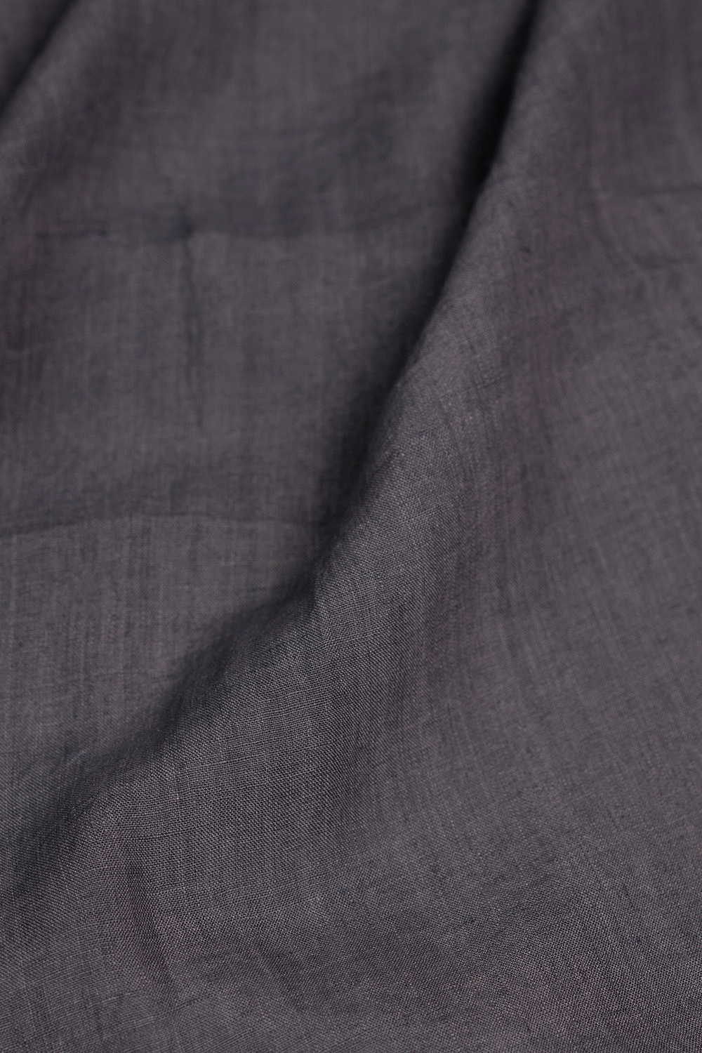 Shade of Grey Handwoven Linen Fabric - Image 3
