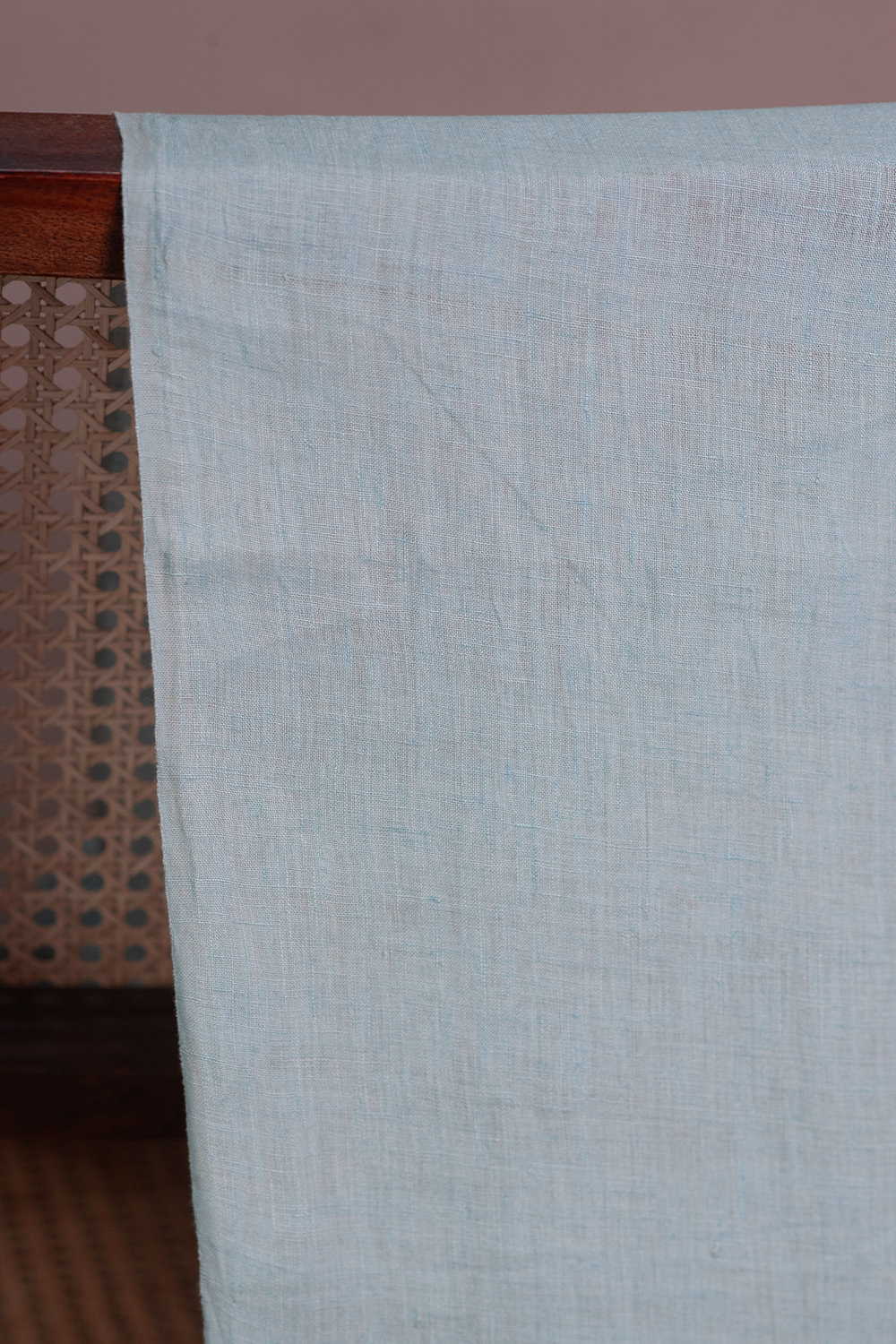 Glacier Blue Handwoven Linen Fabric