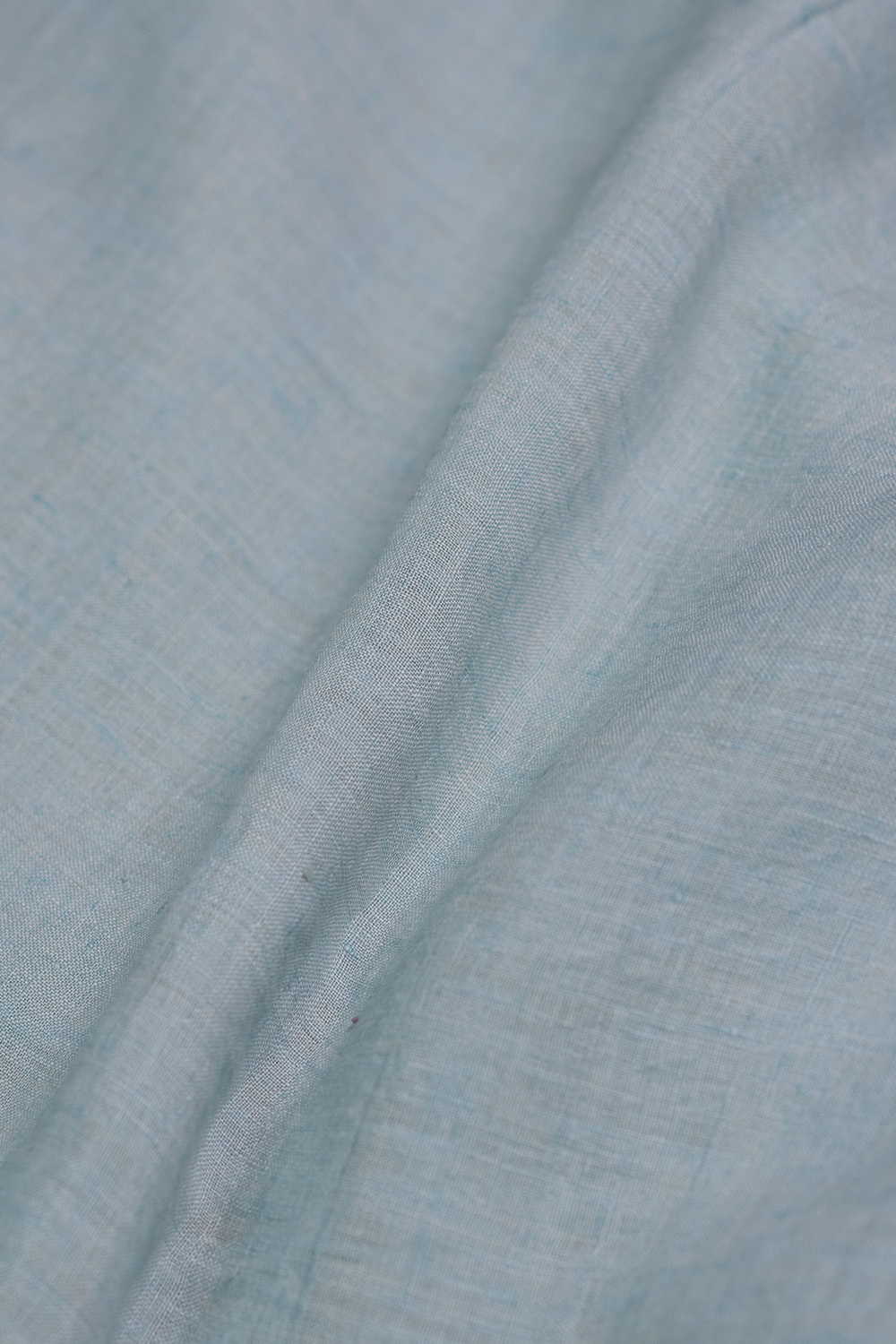 Glacier Blue Handwoven Linen Fabric - Image 3