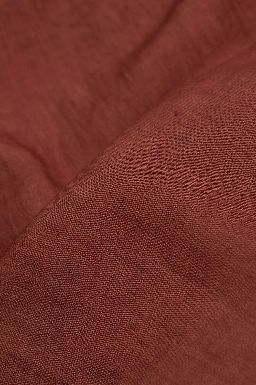 Burnt Orange Handwoven Linen Fabric - Image 3
