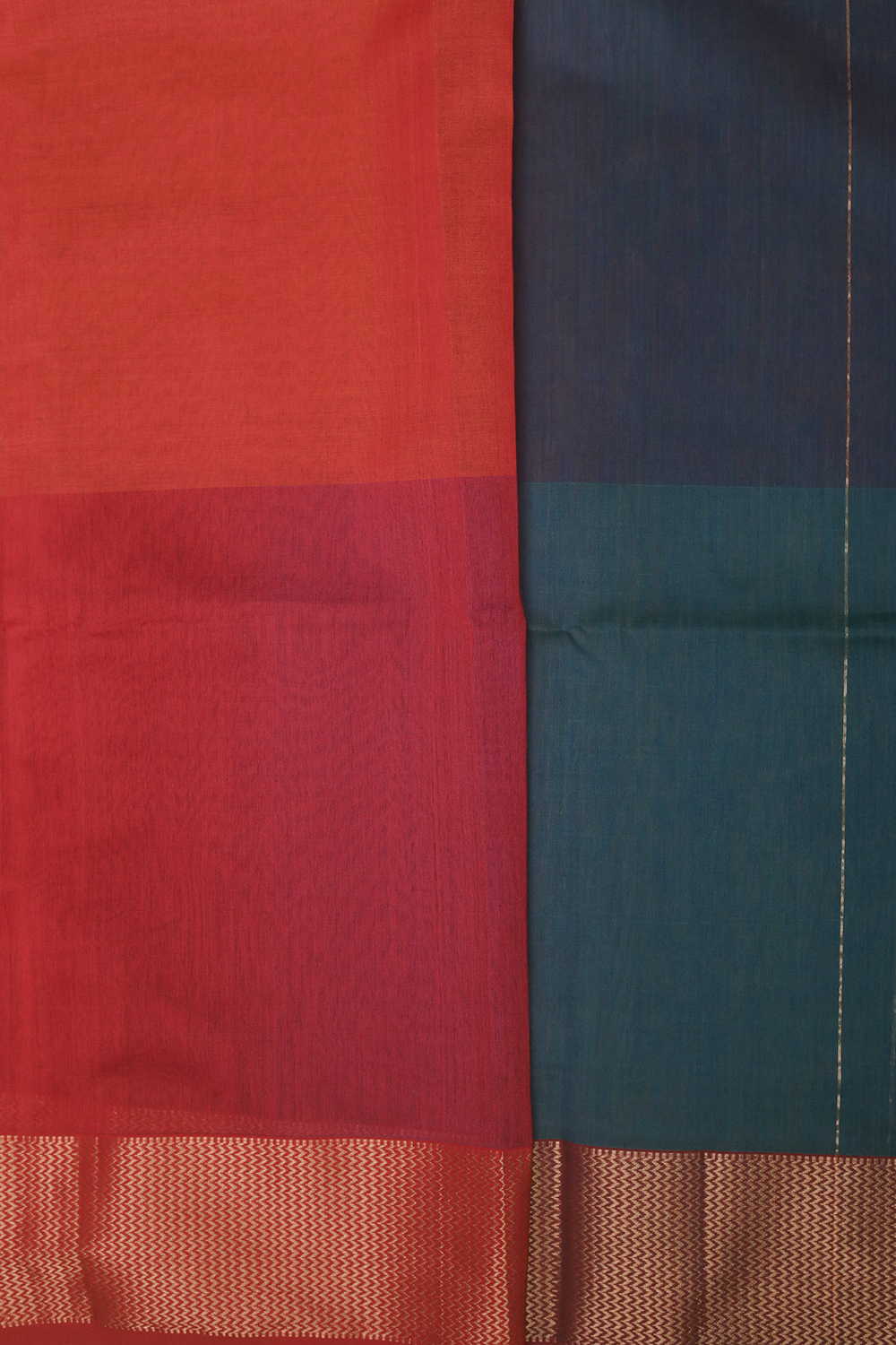2 Toned Green Maheshwari Silk Cotton saree - Image 4