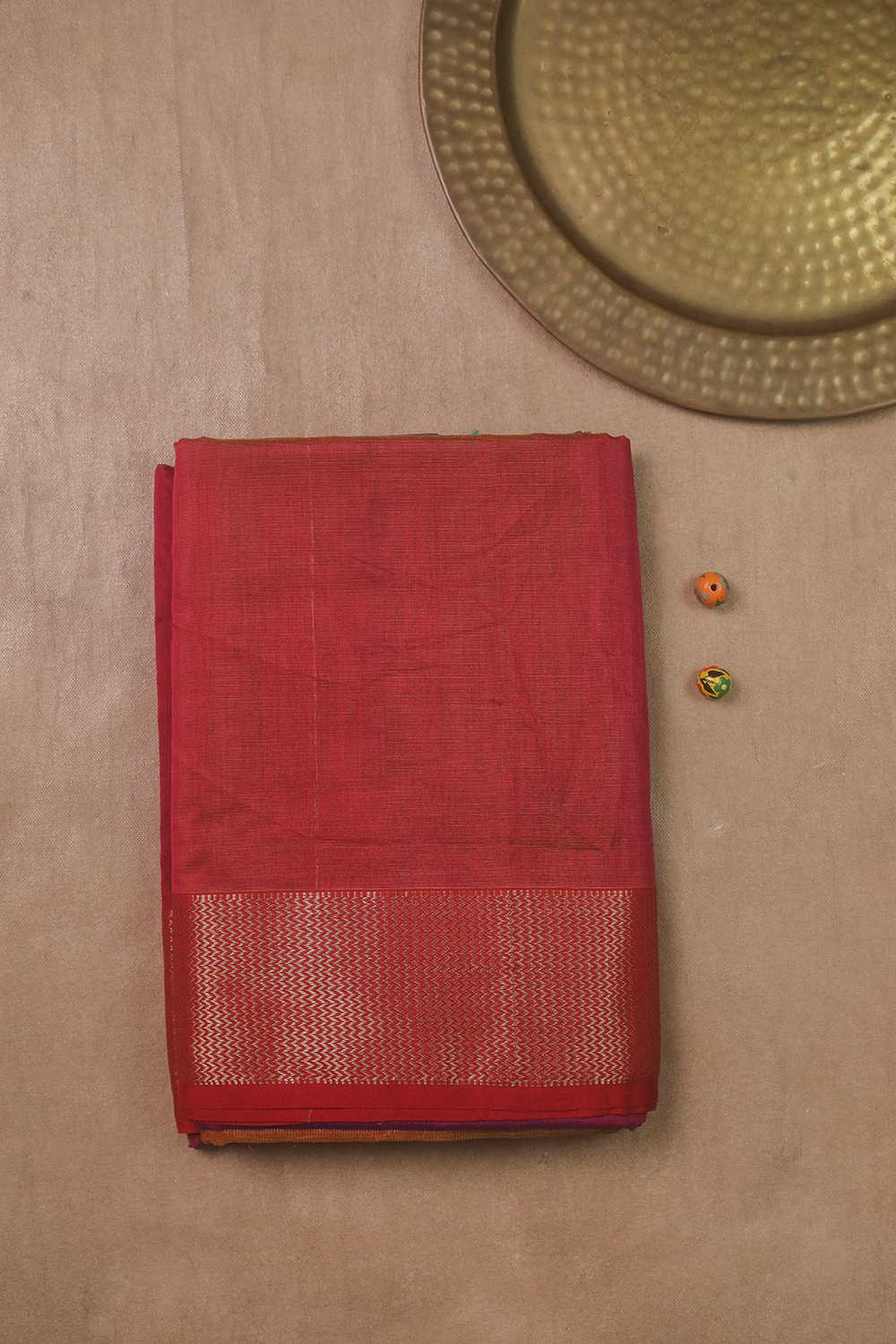 Dual Toned Pink Maheshwari Silk Cotton saree