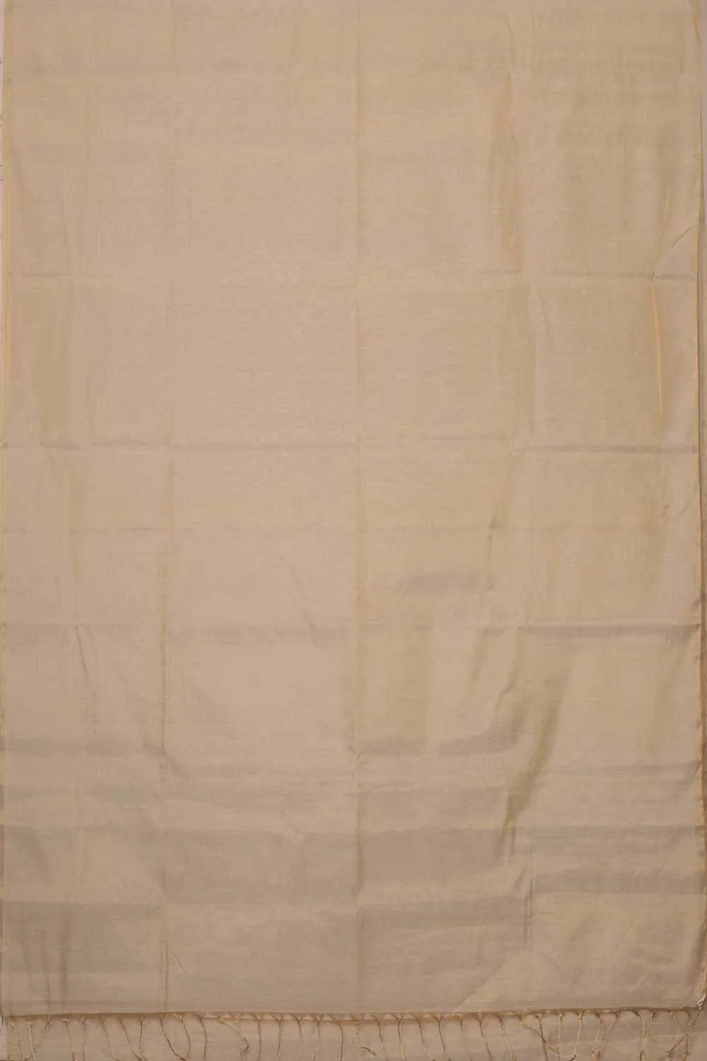 Shimmery Beige Handwoven Tissue Maheshwari saree - Image 2