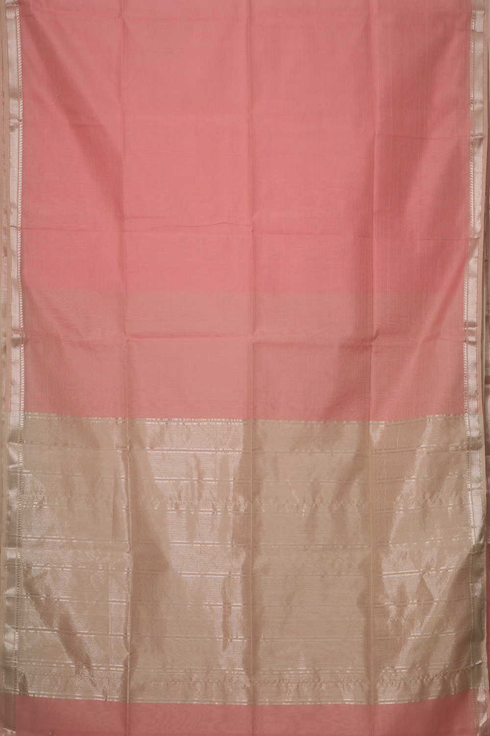 Pastel Pink Handwoven Maheshwari saree - Image 2