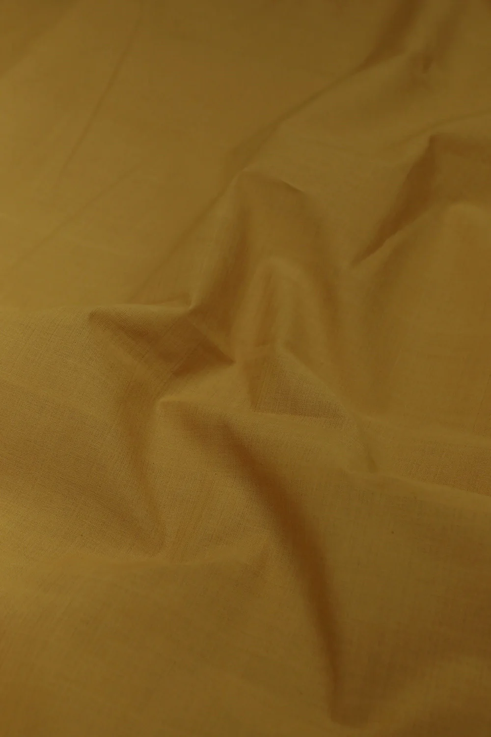 Plain Yellow Mangalagiri Cotton Fabric - Image 2