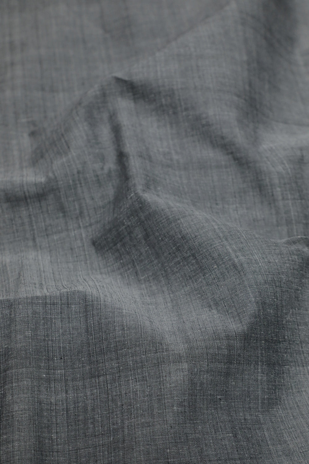 Cement Grey Plain Mangalagiri Cotton Fabric - Image 3