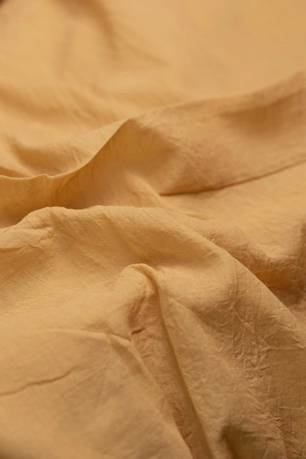 Plain Yellow Mul Cotton Fabric - Image 2