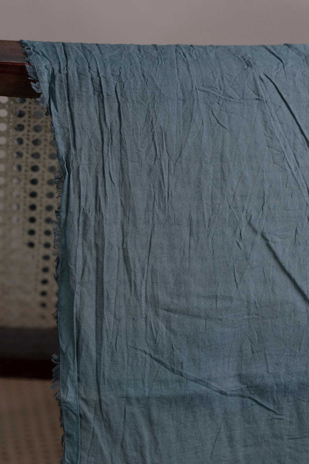 Shade of Graphite Grey Mul Cotton Fabric - Image 2