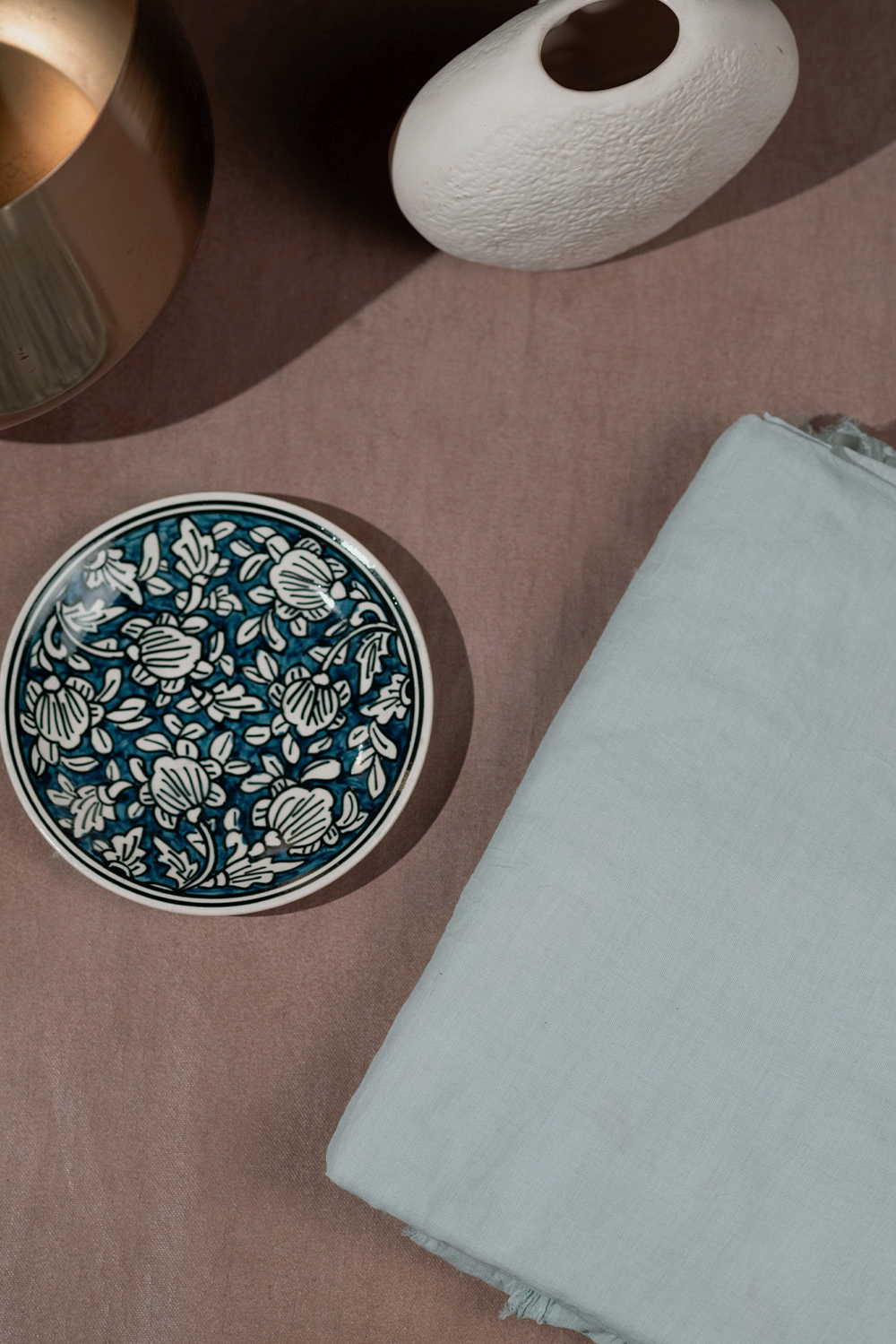 Mild Blue Mul Cotton Fabric