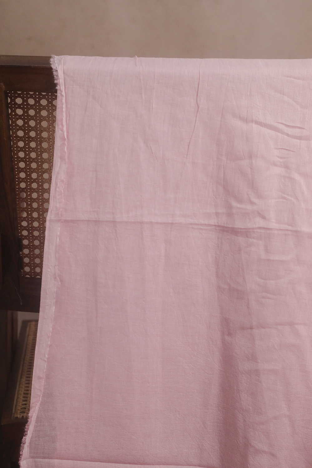 Ligth Pink Handwoven Mul Cotton Fabric - Image 2