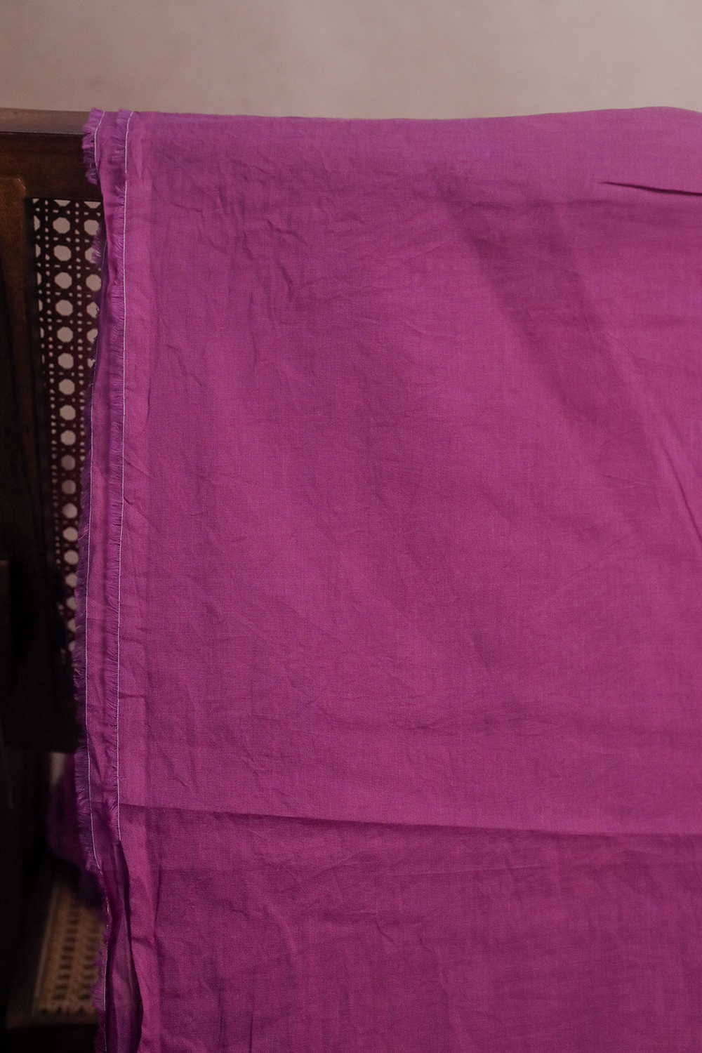 Muted Purple Handwoven Mul Cotton Fabric - Image 2