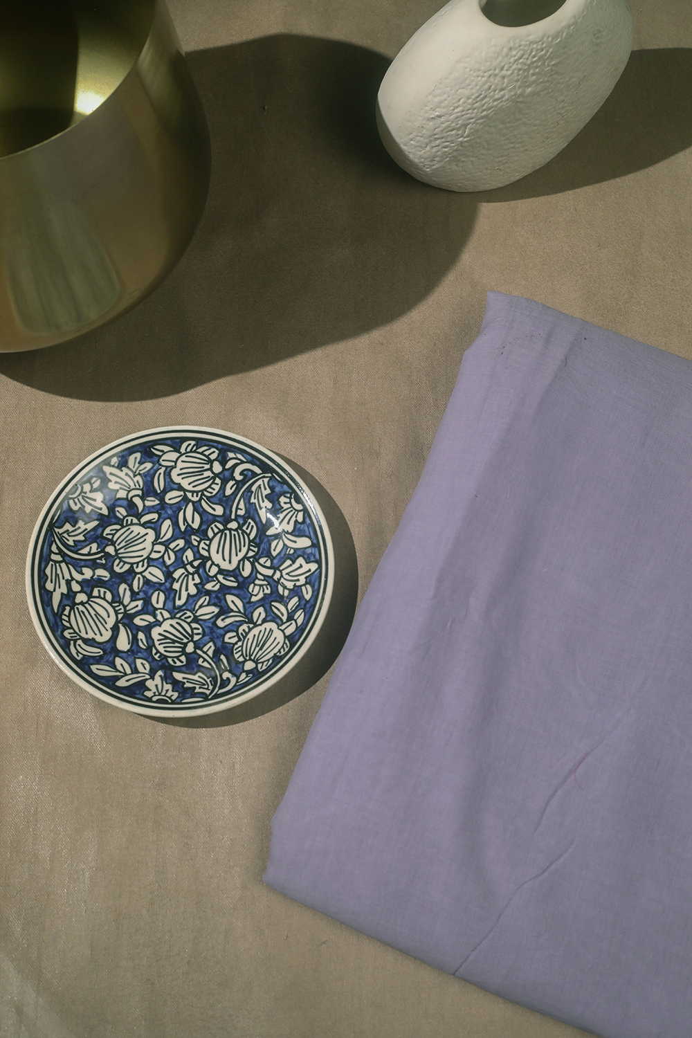 Shade of Purple - Handwoven Mul Cotton Fabric