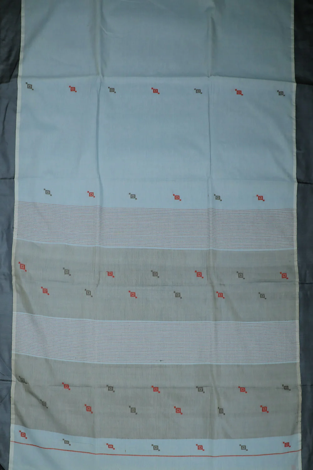Ice Blue Handwoven Saree - Image 2