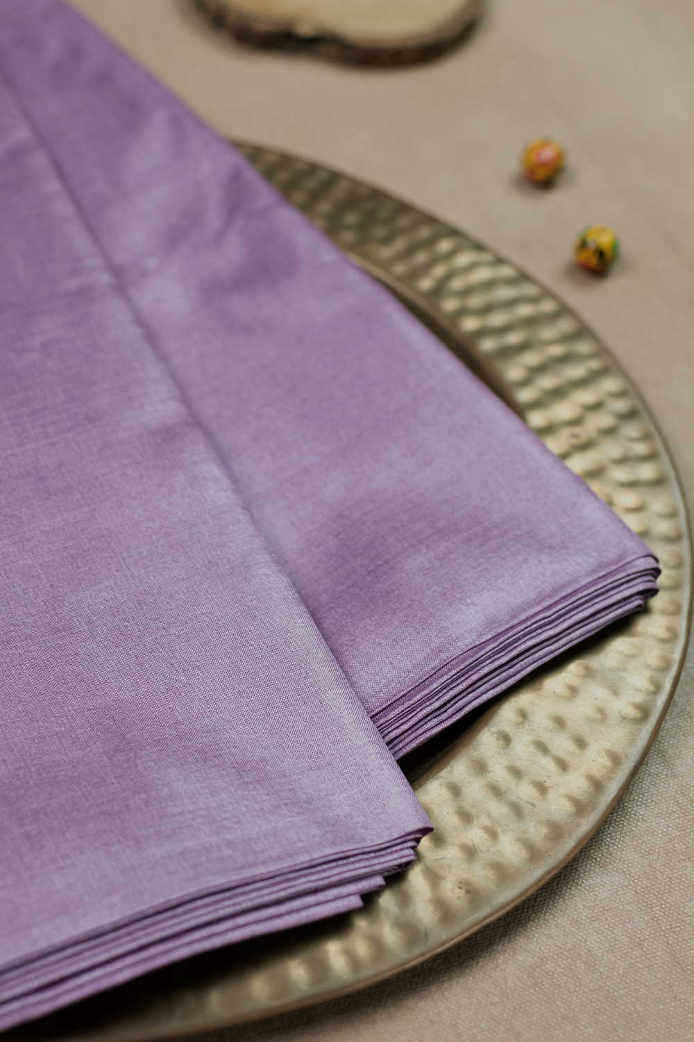 Lavender Purple Handwoven Tussar Fabric