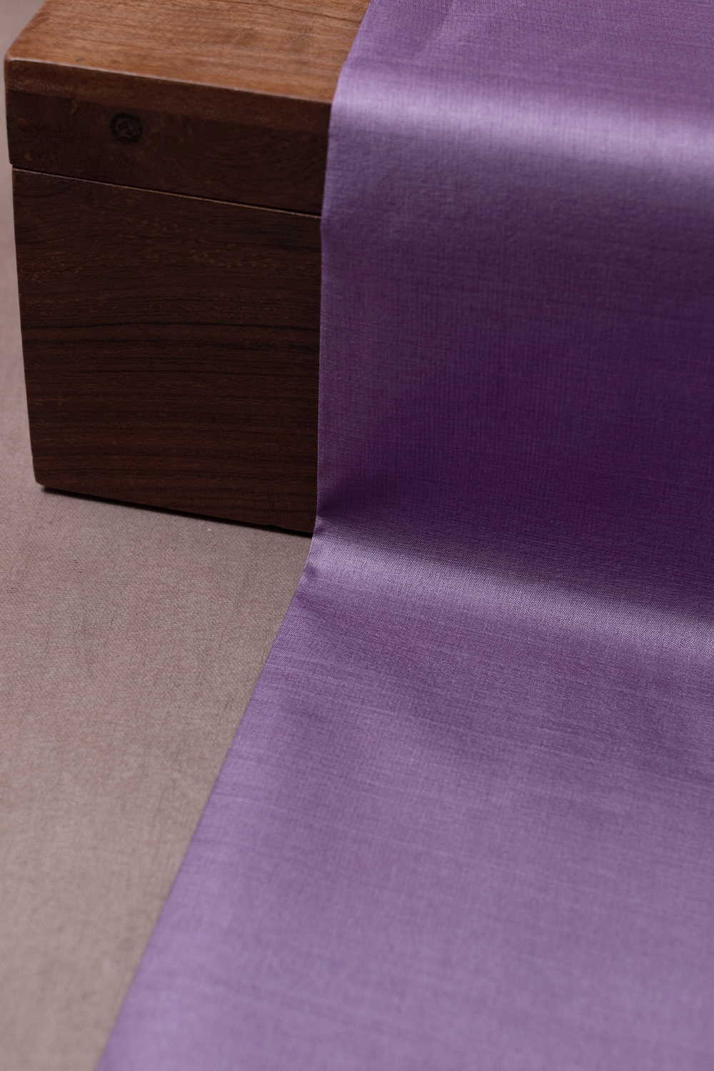 Lavender Purple Handwoven Tussar Fabric - Image 3