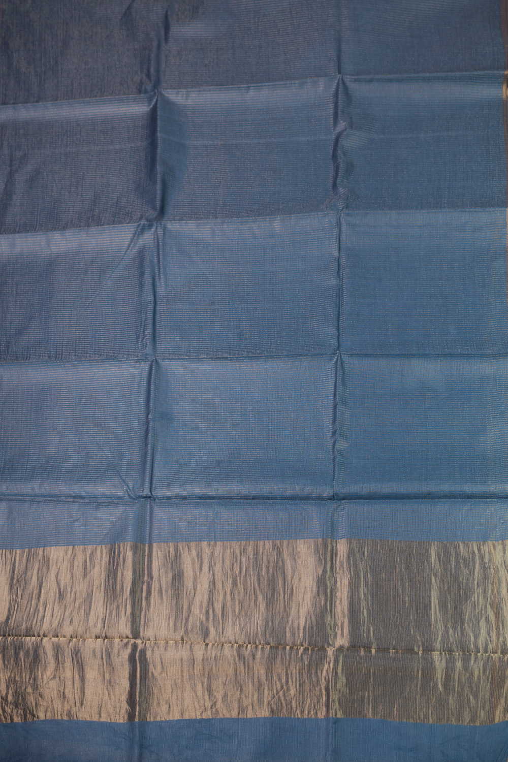 Blue Tussar Silk saree - Image 2