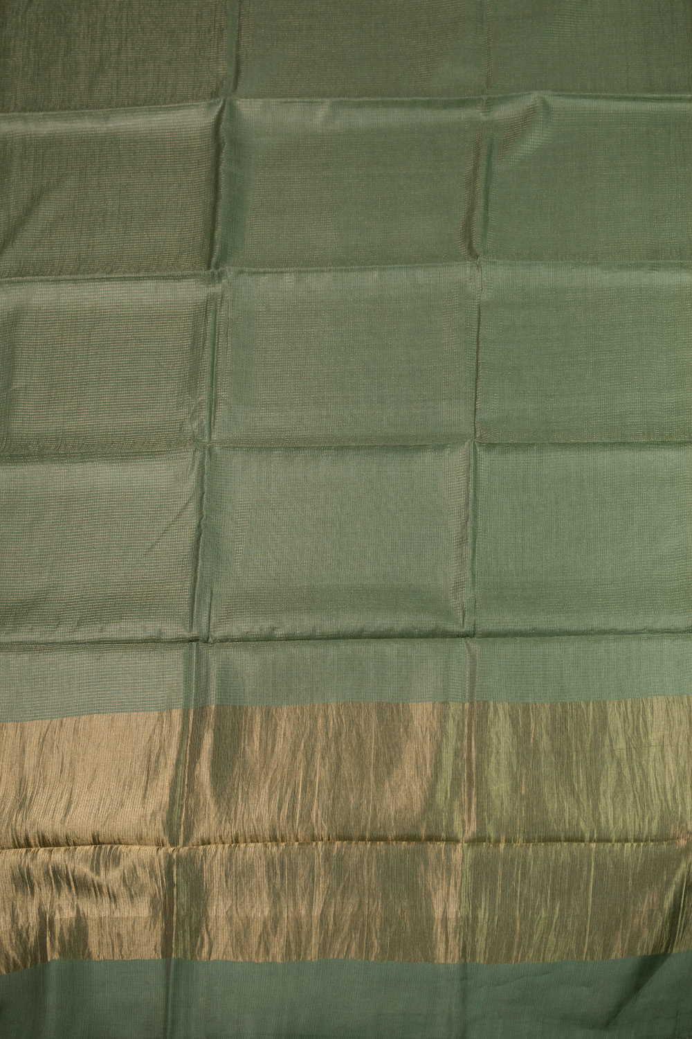 Pear Green Tussar Silk saree - Image 2