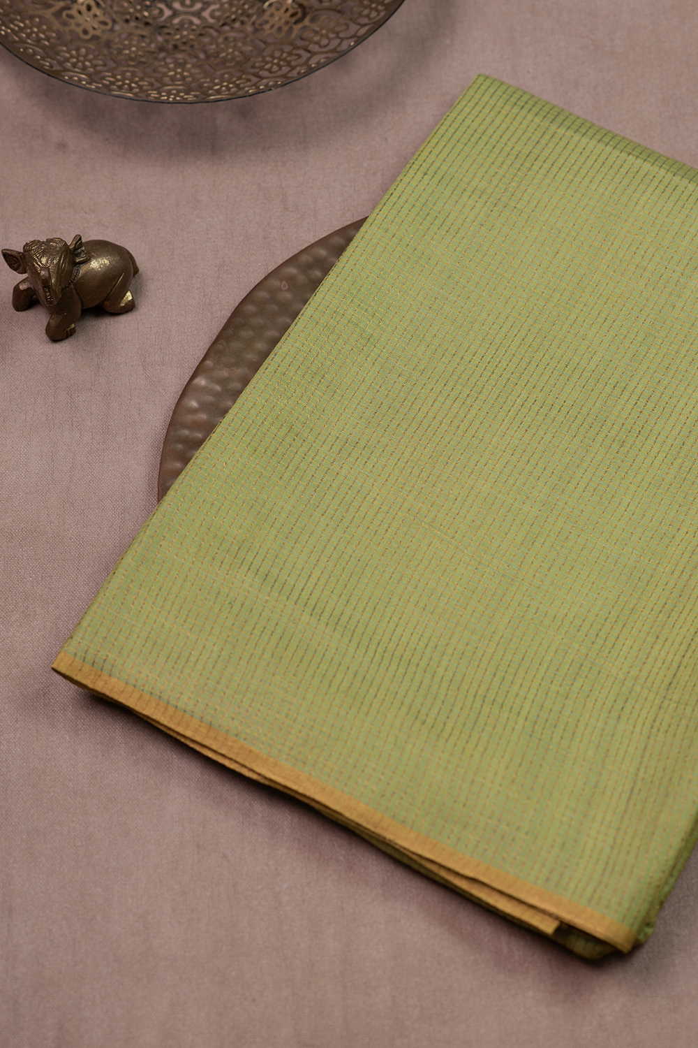 Shade of Green Tussar Silk saree