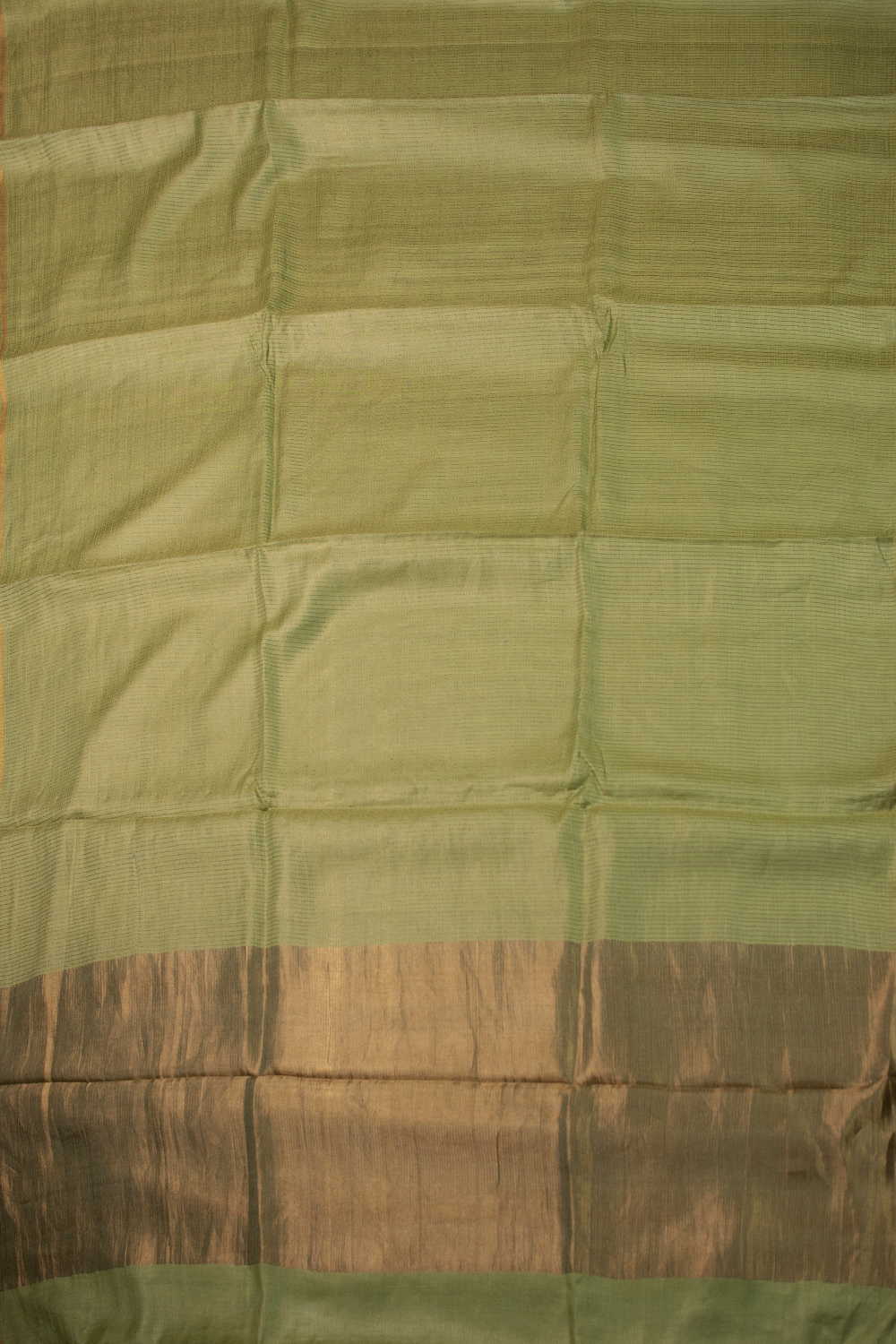 Shade of Green Tussar Silk saree - Image 2