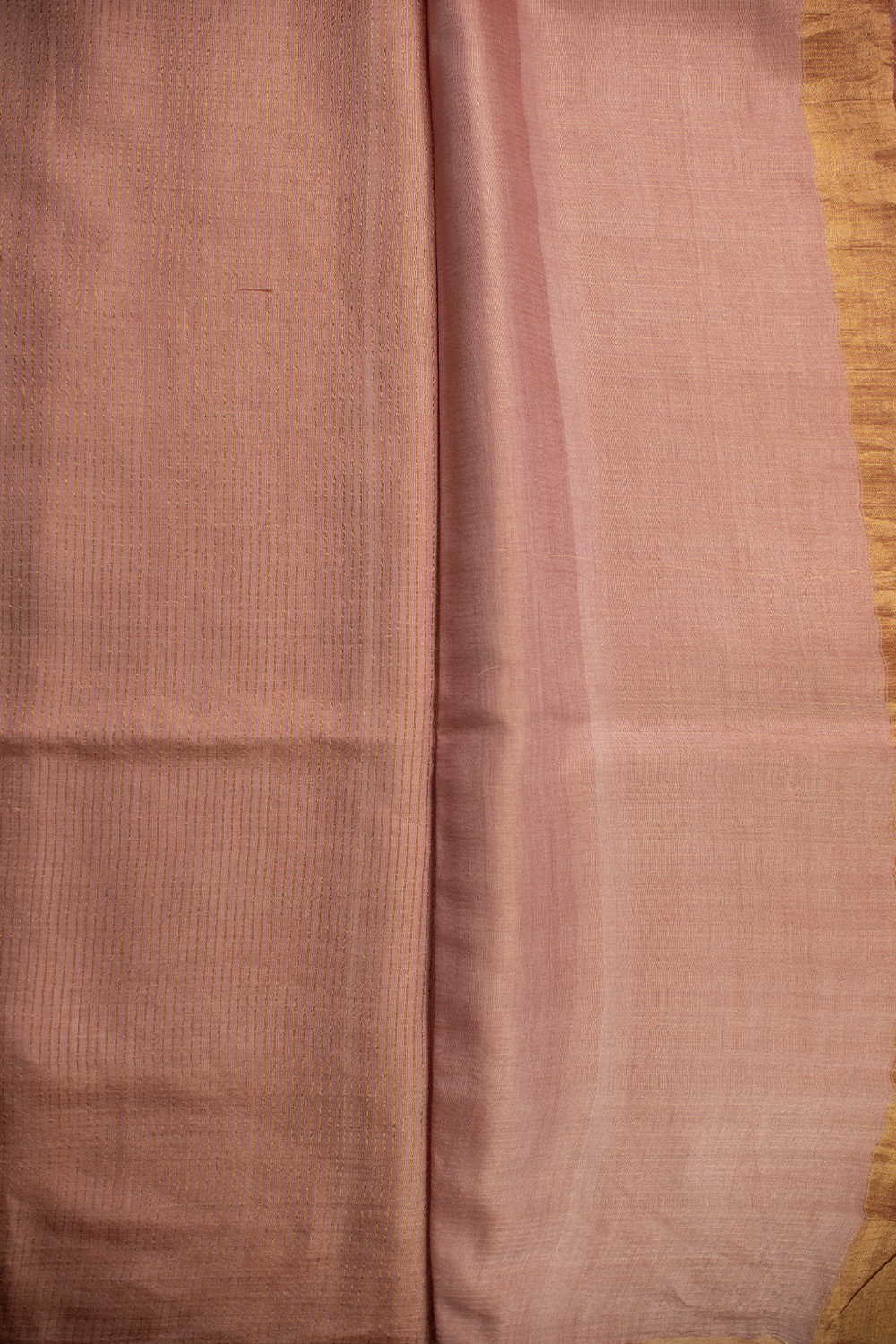 Peach Shaded Tussar Silk saree - Image 4