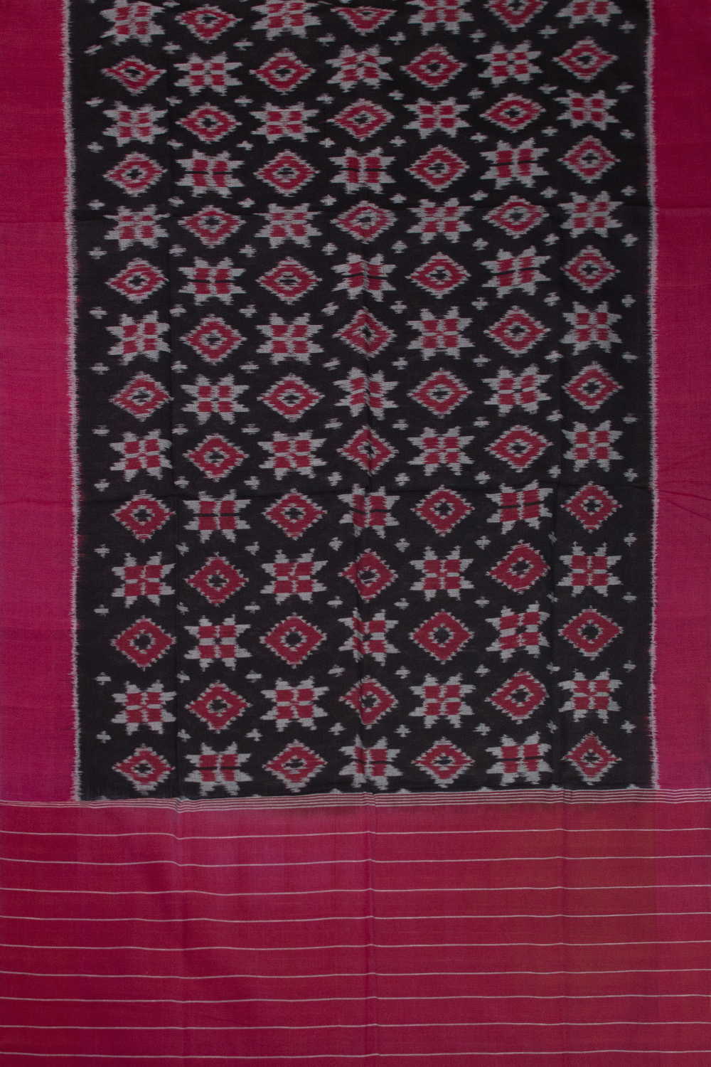 Black Ikat Cotton Dupatta - Image 3