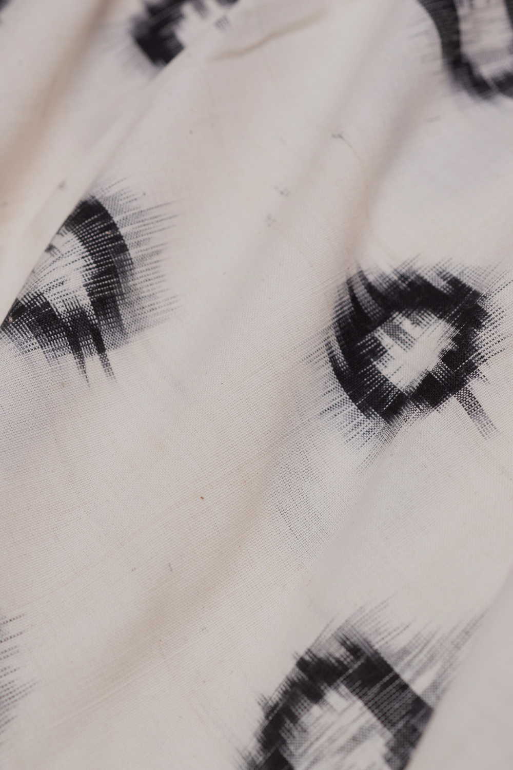 Moon Shadow - Cream Double Ikat Cotton Fabric