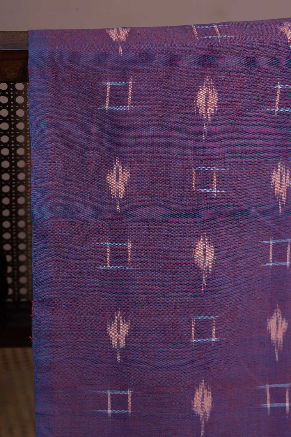 Shades of Purple Double Ikat Cotton Fabric