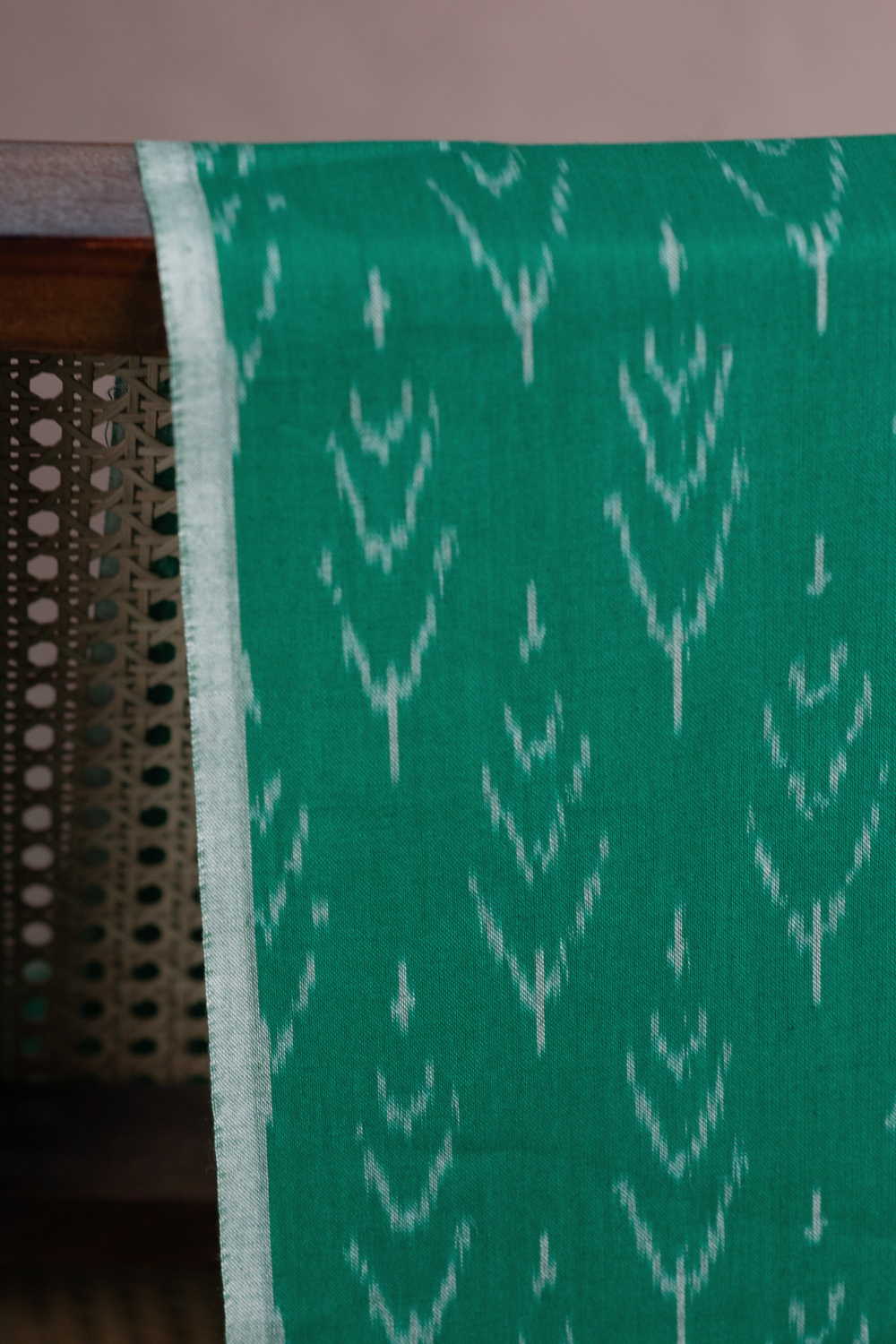 Green Ikat Cotton Fabric - Image 2