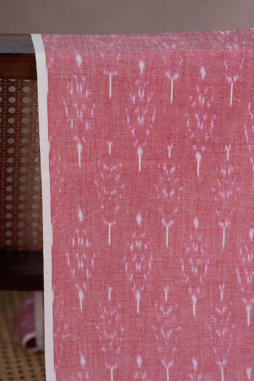 Pink Ikat Cotton Fabric - Image 2