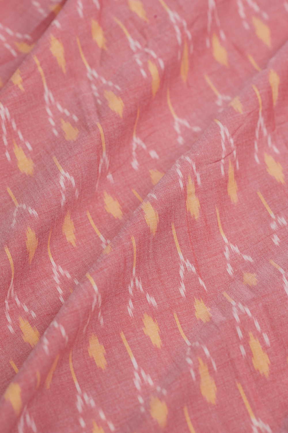 Light Pink Mercerized Ikat Cotton Fabric - Image 3