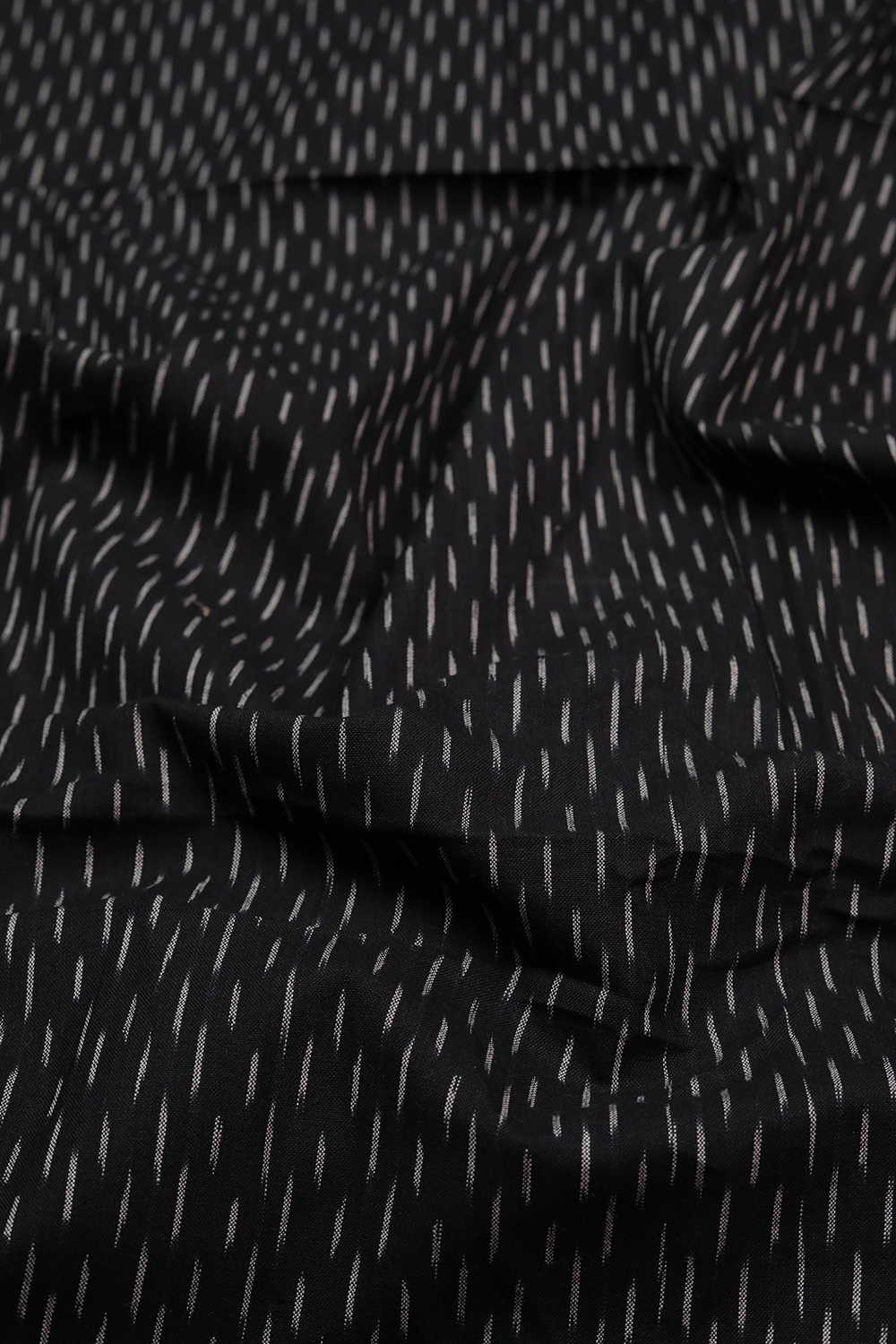 Tiny Dash - Black Ikat Cotton Fabric