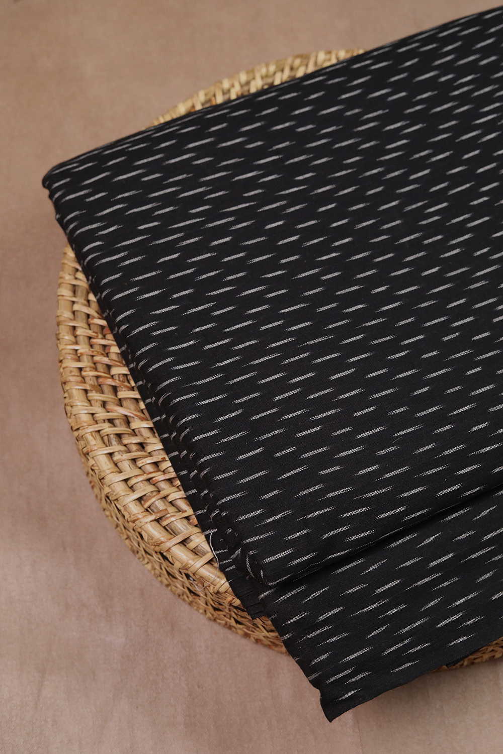 Tiny Dash - Black Ikat Cotton Fabric - Image 2