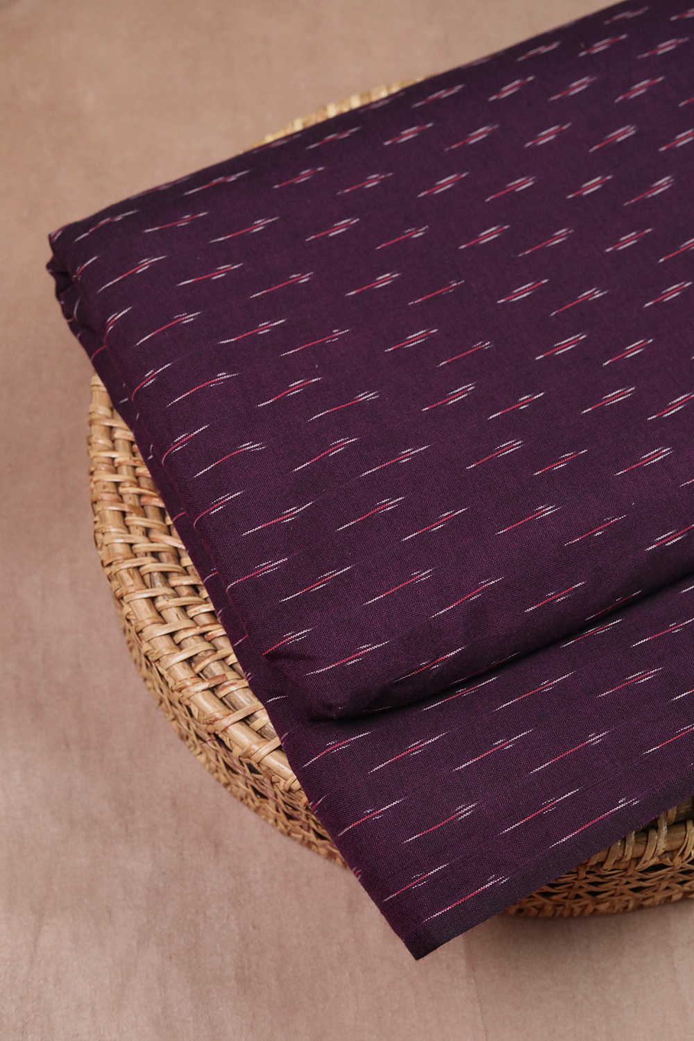 Mulberry Streaks Ikat Cotton Fabric