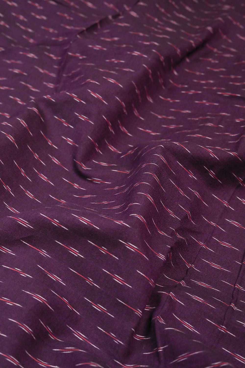 Mulberry Streaks Ikat Cotton Fabric - Image 2