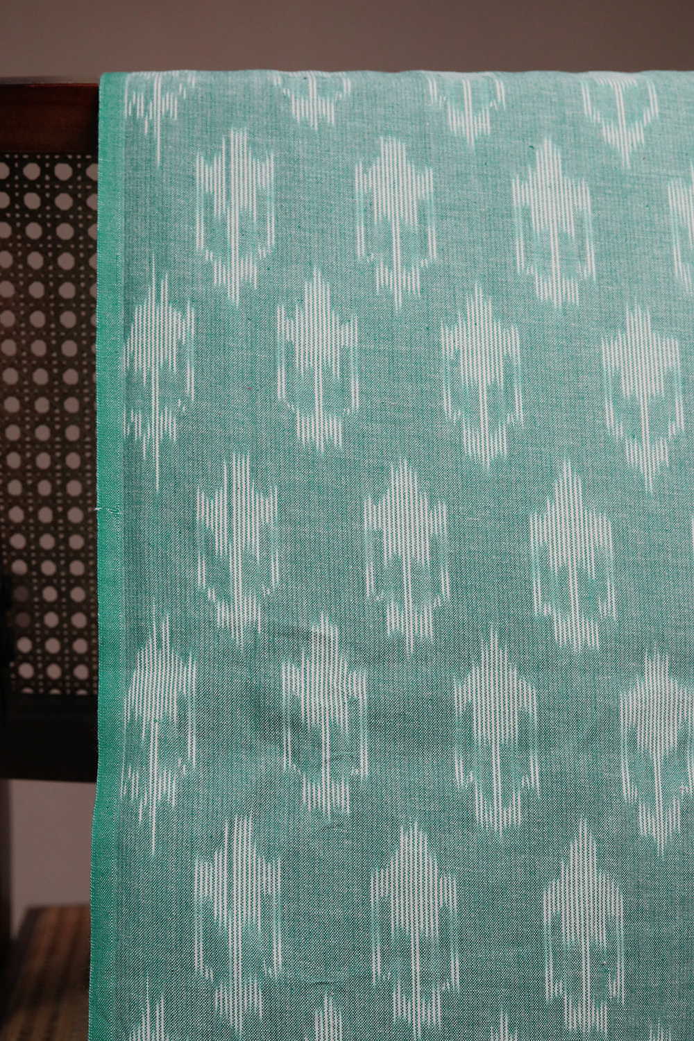 Light Green Ikat Cotton Fabric