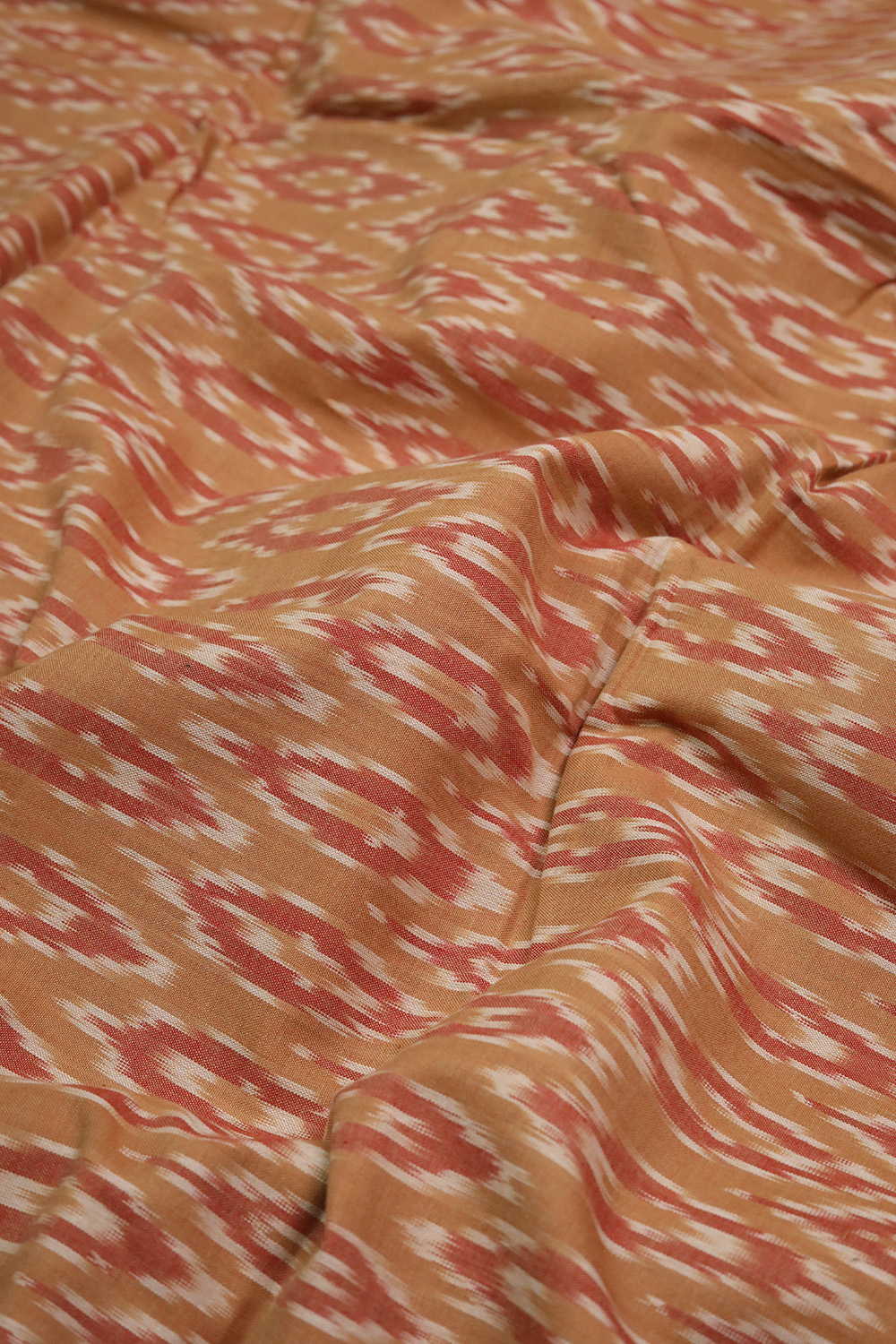 Patterned - Beige Ikat Cotton Fabric - Image 3