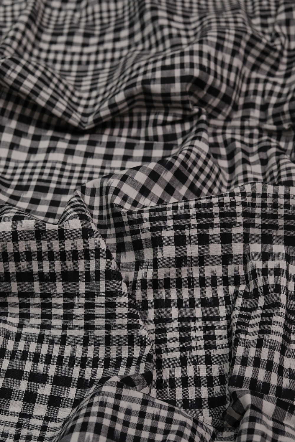 Shadow Plaid Ikat Cotton Fabric - Image 3